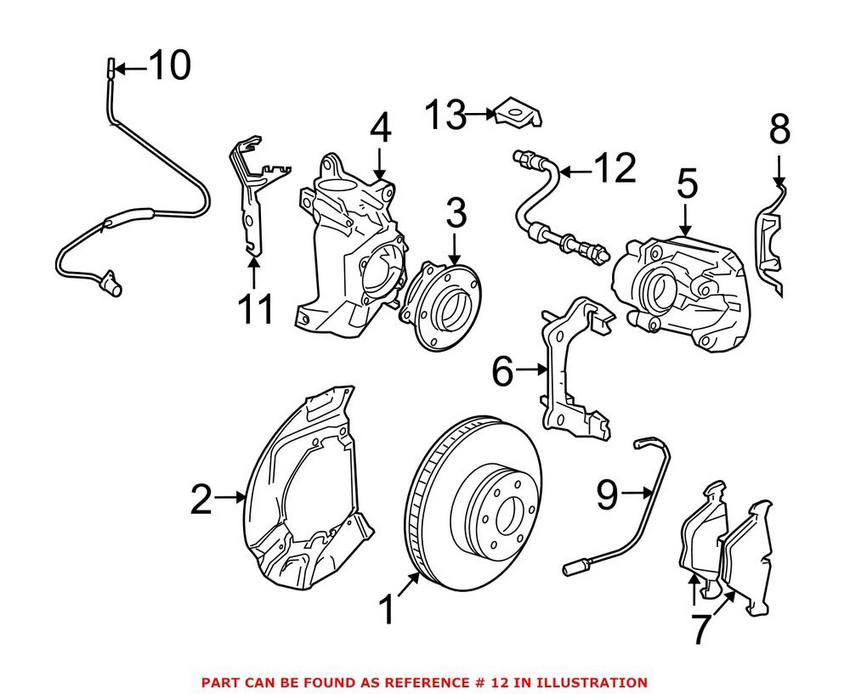 BMW Brake Hose - Front 34326767390